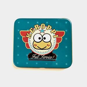 Vintage Sanrio Keroppu Frog Small Green Metal Tin Container 1996